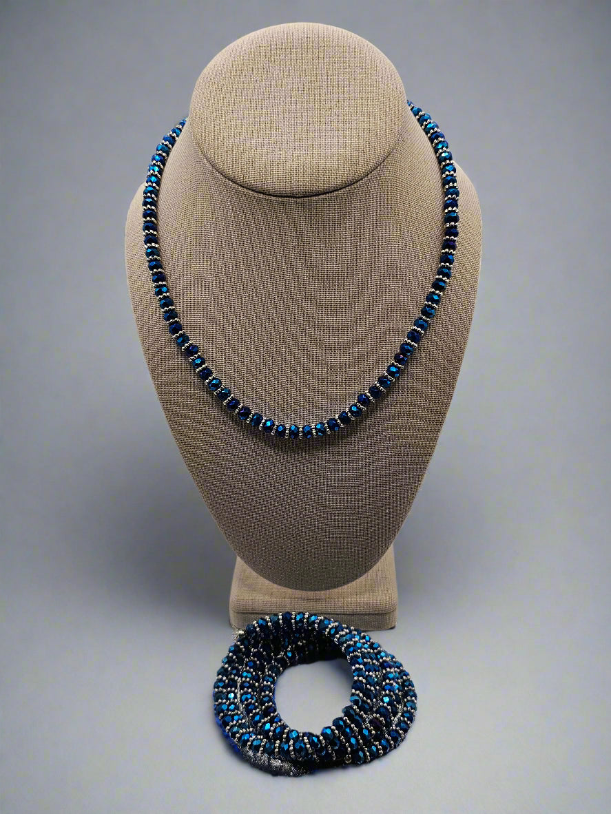 Crystal Blue Necklace