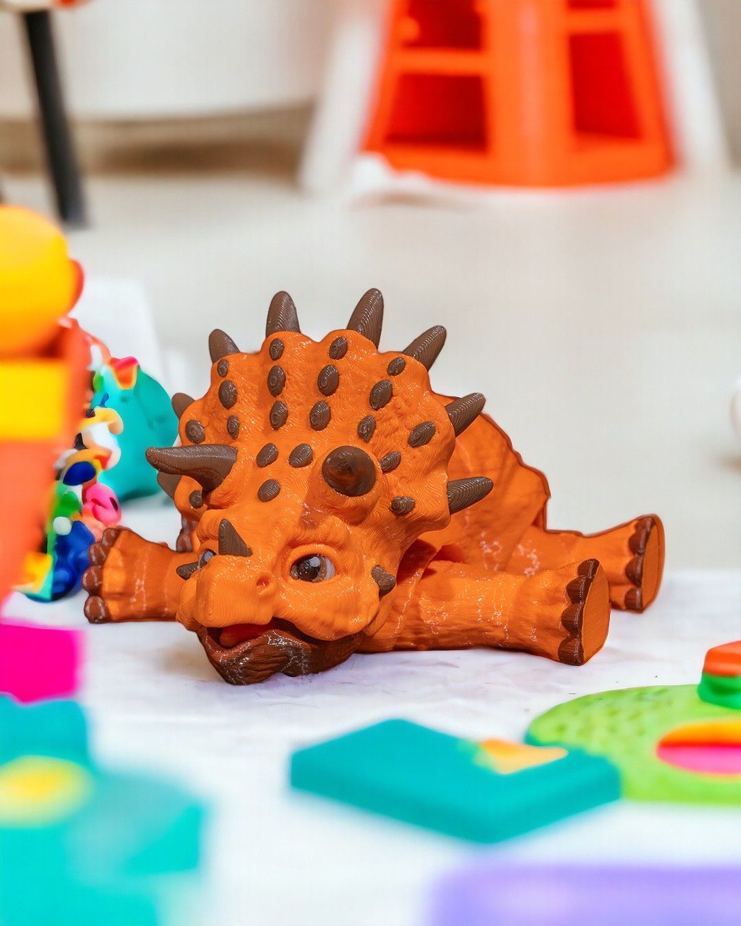 Articulated 3D Printed Triceratops