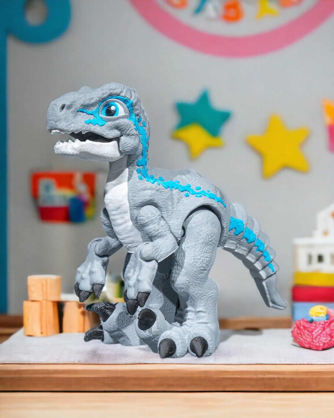Articulated 3D Printed Velociraptor