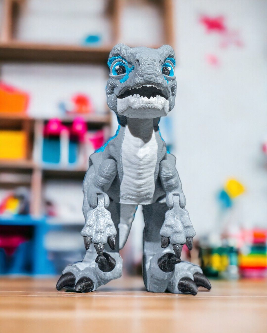 Articulated 3D Printed Velociraptor