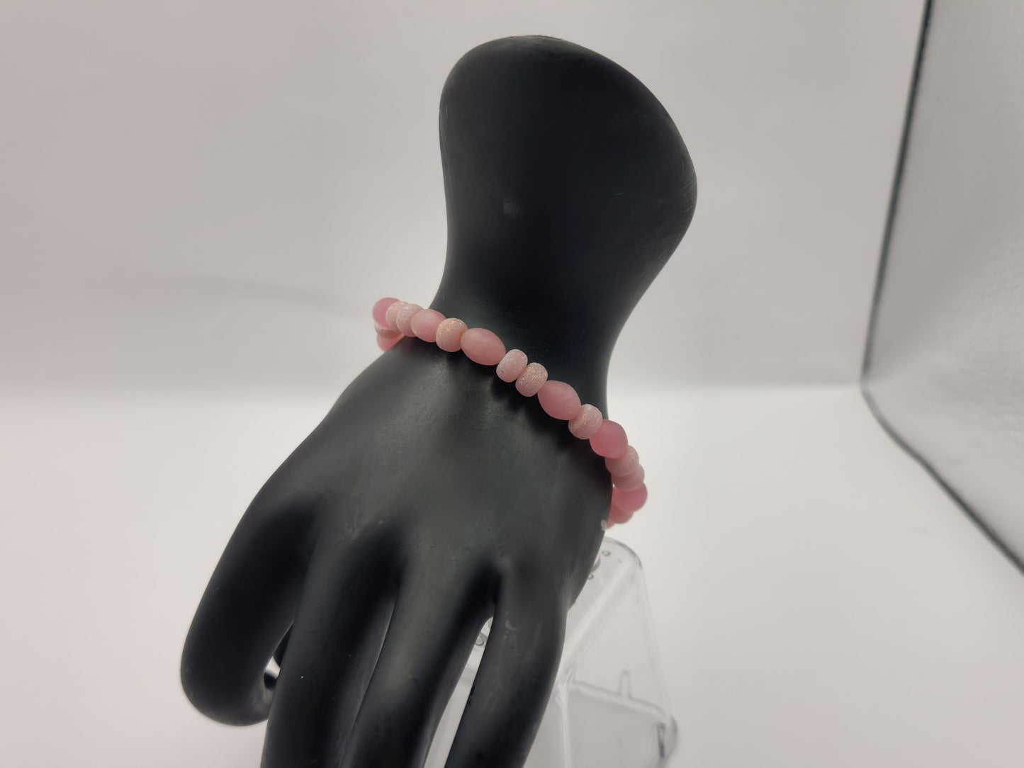 Pink Stretch Beaded Bracelet