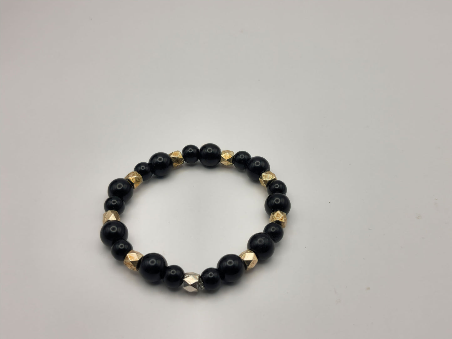 Black and Silver Stretch Bracelet