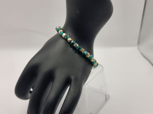 Emerald Glass Crystal Bracelet