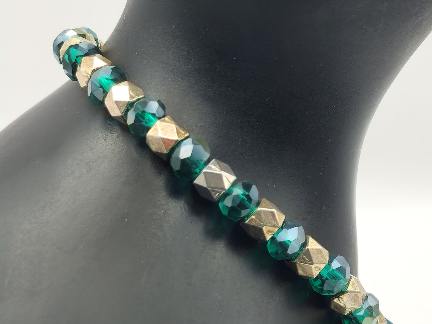 Emerald Glass Crystal Bracelet