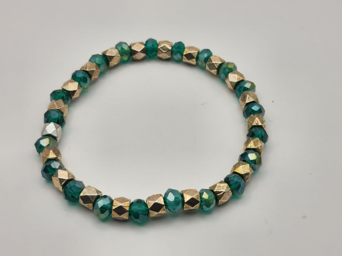 Emerald Glass Crystal Bracelet