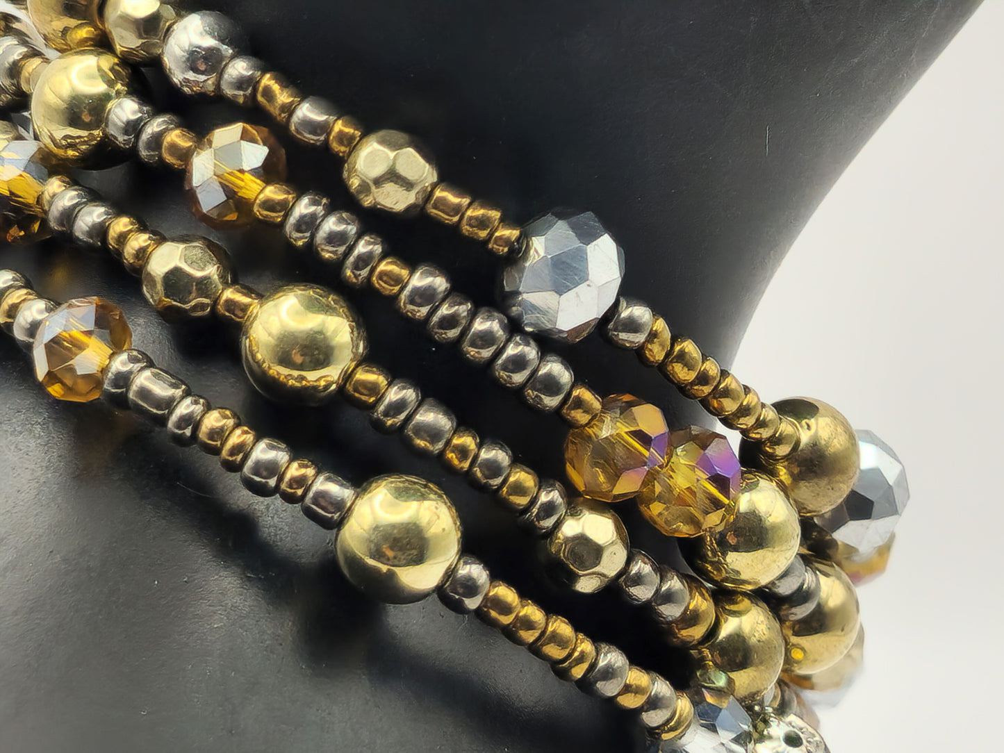 Silver and Gold Wrap-Around Bracelet