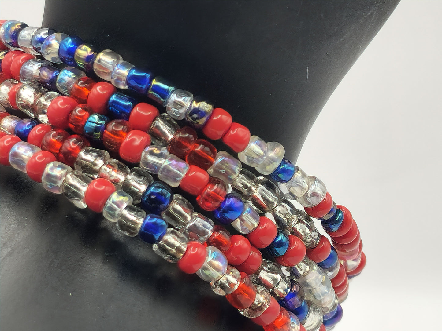 Red White and Blue Wrap-Around Bracelet