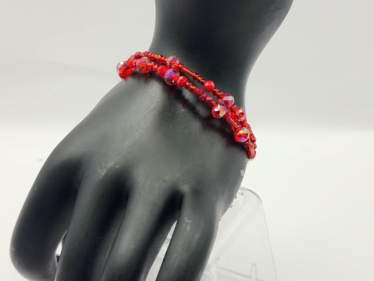 All Red Mini Wrap-Around Bracelet