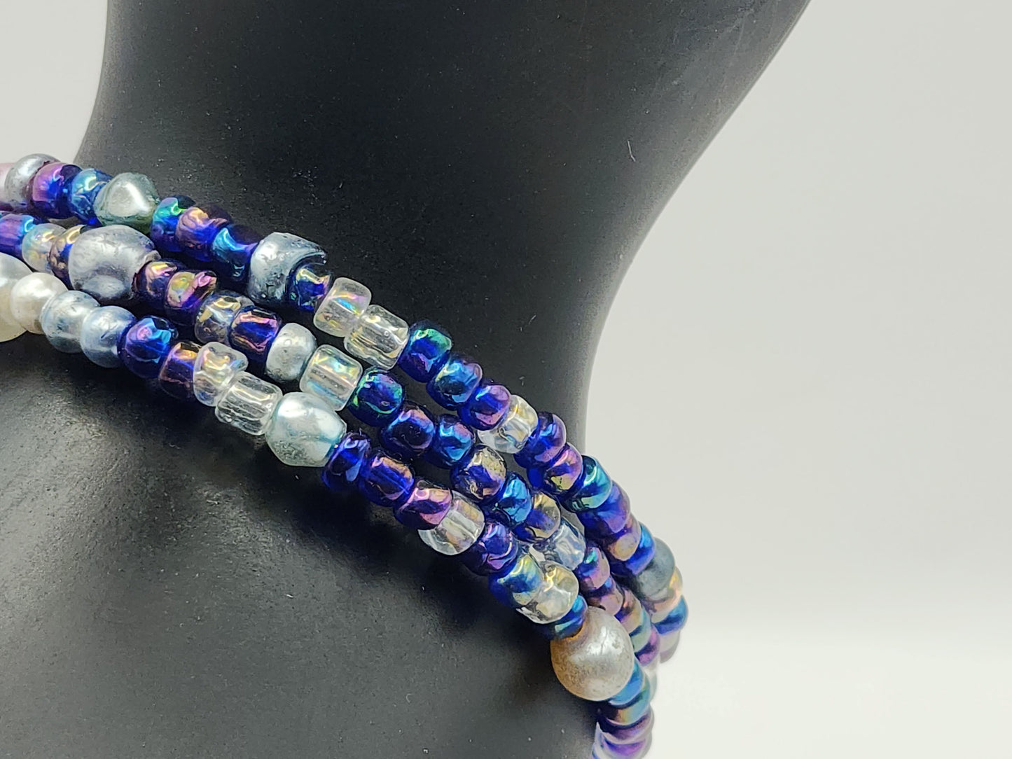 Blue/Purple Iridescent Wrap-Around Bracelet