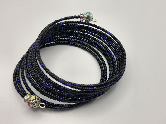 Midnight Seed Bead Wrap-Around